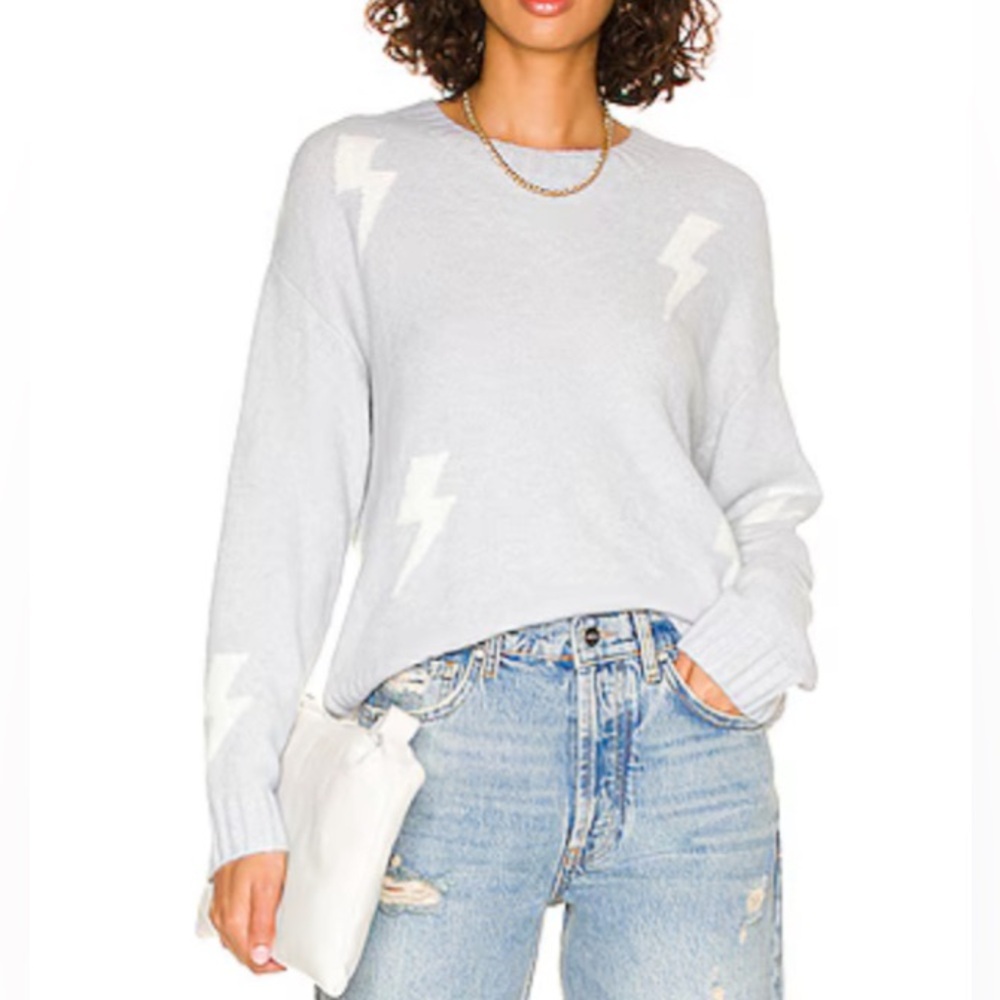 Rails ‘Perci’ White Lightening Crew Neck Cashmere Blend Sweater Size Medium